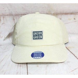 Union Green UG United Corduroy Bone/Navy Snapback Brim Embroidered Hat